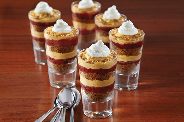 Pumpkin parfait recipe with cranberry caramel will delight your sweet tooth