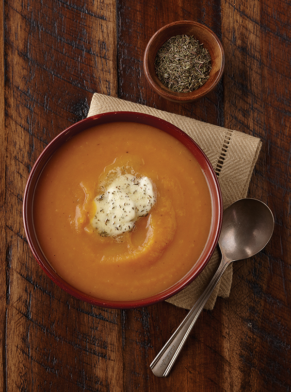 Butternut Squash Soup with Thyme Butter