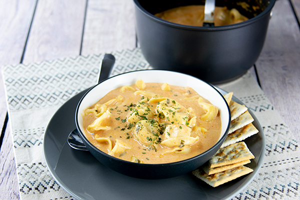 Homemade Tomato-Tortellini Soup