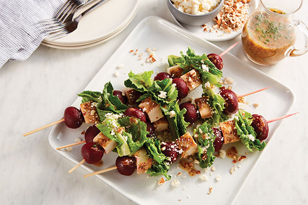 Ruby Beet Chicken Salad Skewers