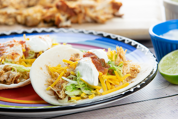 Slow-Cooked Shredded Chicken Tacos