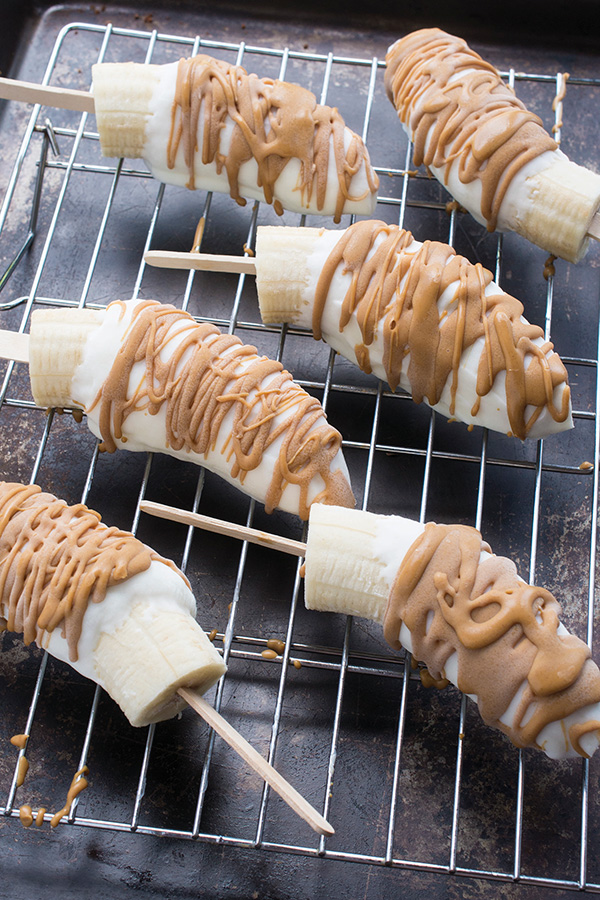 frozen banana pops