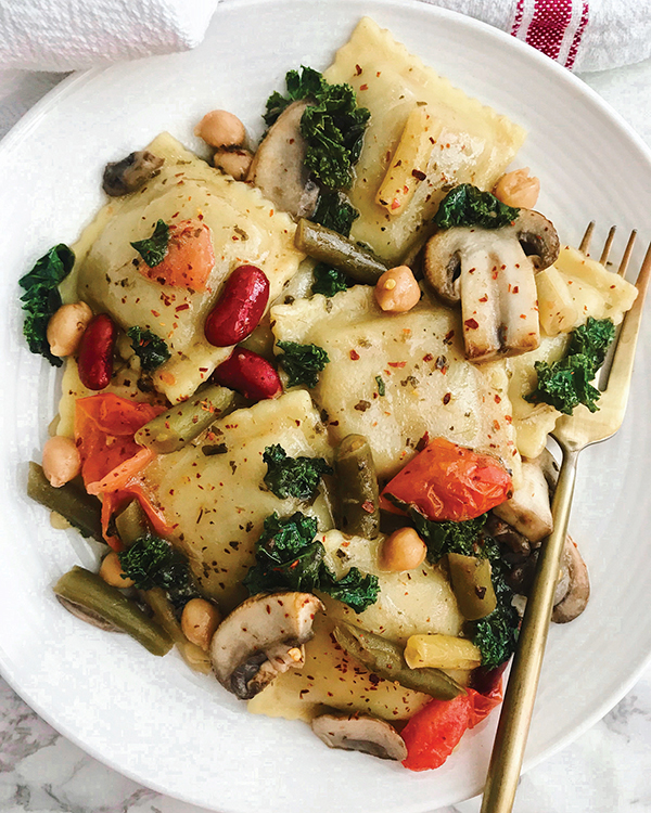 Lemon-Butter 4 Bean Ravioli for family meals