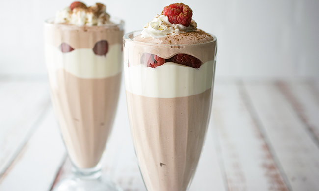 Creamy Raspberry Mocha Parfait