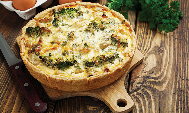 Cheesy Bacon-Broccoli Quiche