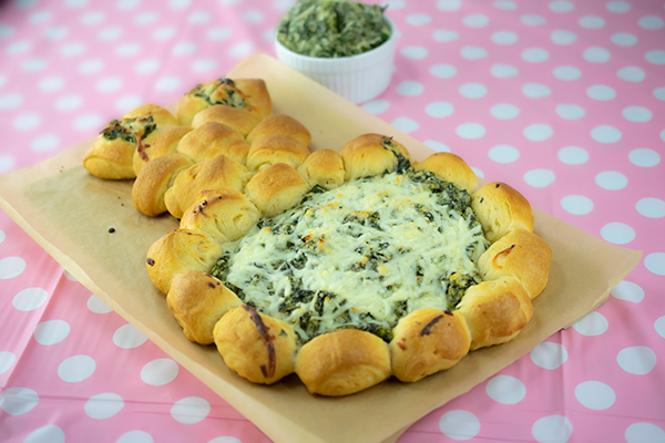 Easter Bunny Rolls with Spinach Dip