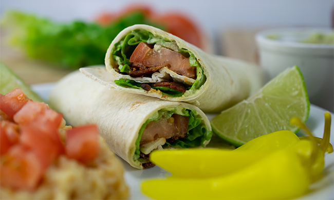 A Mouthwatering Wrap with an Avocado Addition