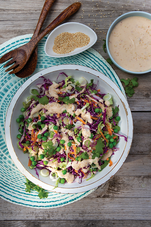 Sweet and Spicy Vegan Coleslaw