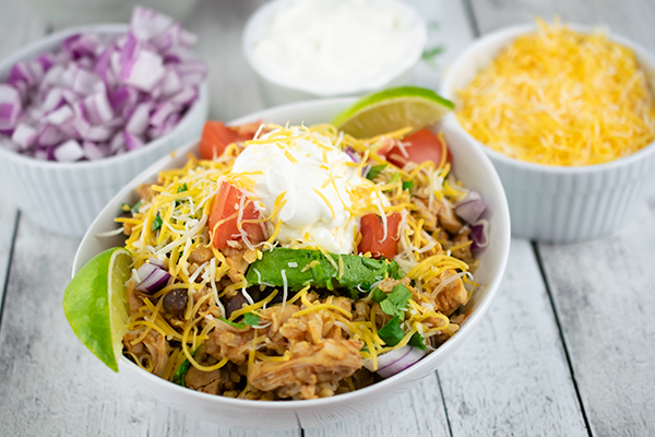 Slow Cooker Chicken Burrito Bowls