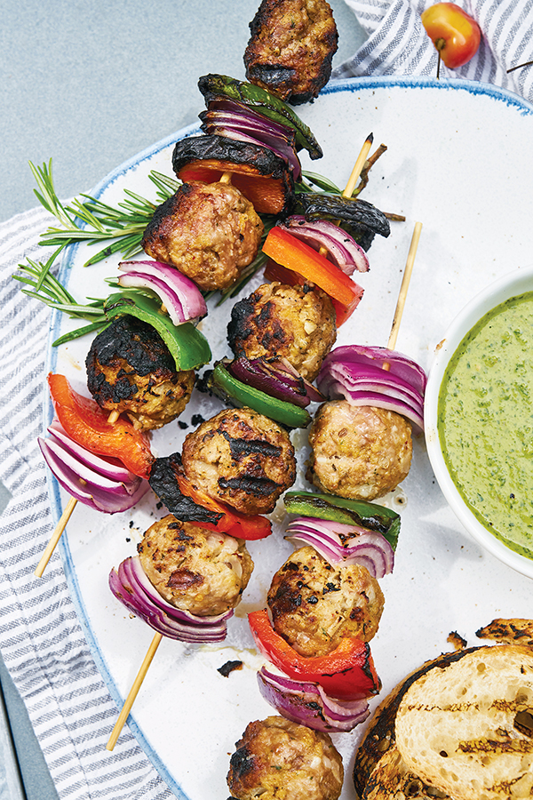 Lamb away with Meatball Skewers and Grilled Lamb Burgers. 