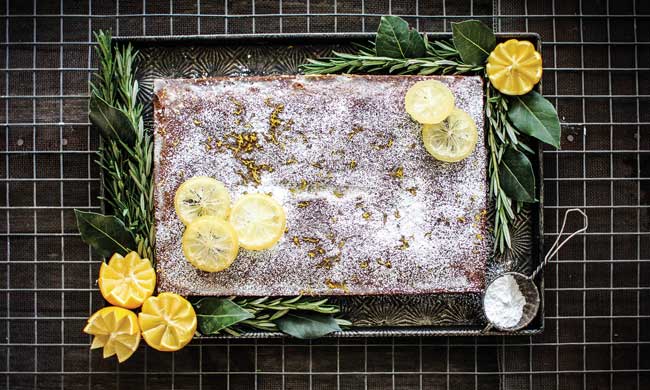 Lemon Cake Healthy Holiday Baking Swaps