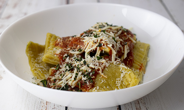 Cheesy Spinach Ravioli