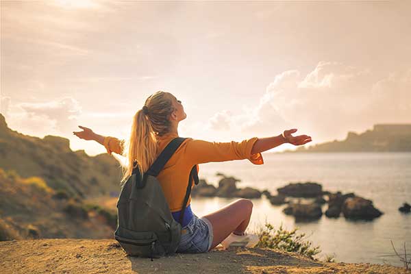 woman taking time off for herself 