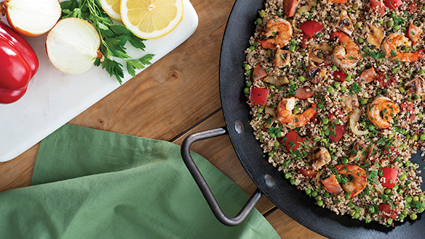 Grilled Quinoa Paella