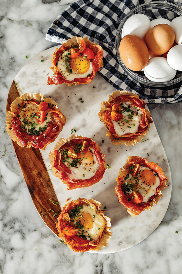 Prosciutto and Parmesan Egg Cups
