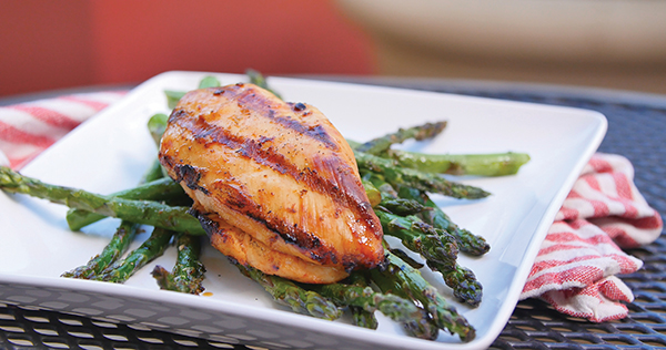 Grilled Tequila-Lime Chicken with Grilled Asparagus