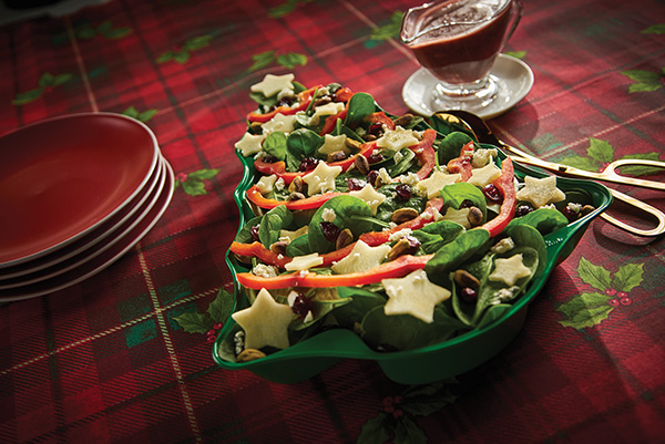 Spinach Christmas Tree Salad