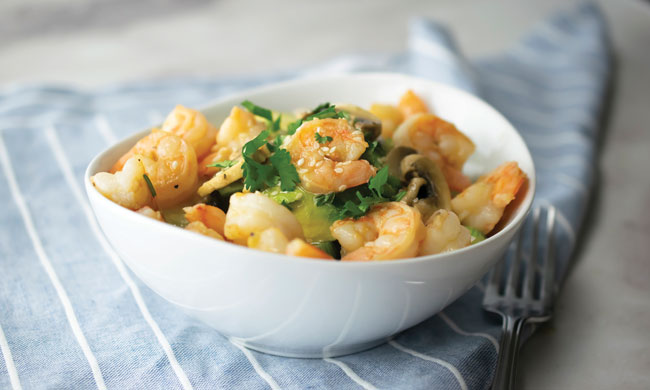 Orange Shrimp Quinoa Bowl