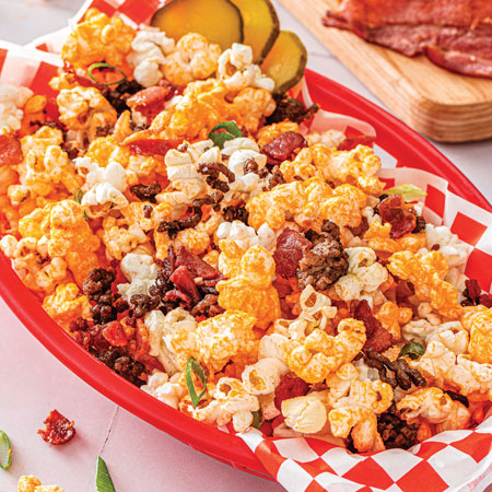 A Winning Combo for Kickoff: Make Bacon Cheeseburger Popcorn a new tailgating tradition