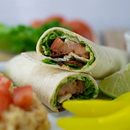 A Mouthwatering Wrap with an Avocado Addition