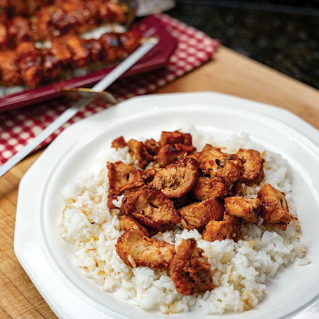 Take Dinner Outdoors with Grilled Chicken Skewers
